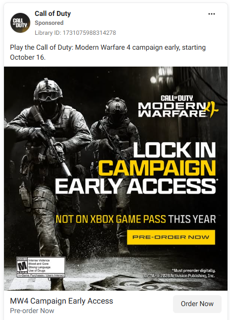 Modern Warfare 4 : avec sa pub, Call of Duty signe l’aveu d’échec le plus gênant de son histoire Modern Warfare 4 : avec sa pub, Call of Duty signe l’aveu d’échec le plus gênant de son histoire