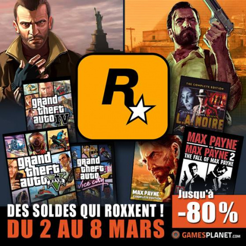 Promo Rockstar : -80% sur GTA, Max Payne ou L.A. Noire sur PC