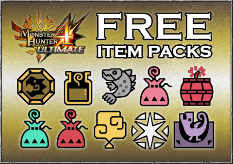 Deux packs d'objets offerts dans Monster Hunter 4 Ultimate
