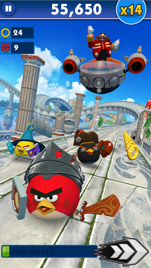 Angry Birds et Sonic, la fusion improbable