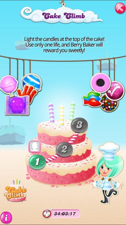 Candy Crush Saga : 3 niveaux éphémères à découvrir ce week-end dans "Cake Climb"