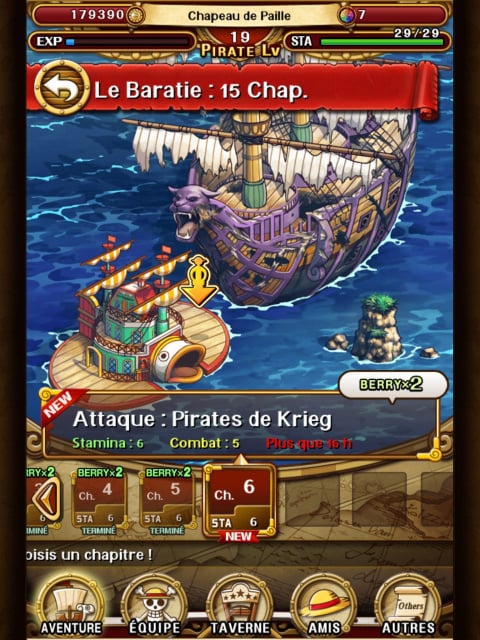 One Piece Treasure Cruise : Le rendez-vous des pirates sur mobiles
