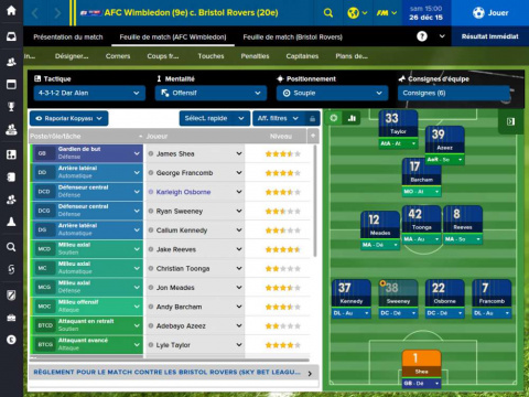Football Manager Touch 2016 : le football au bout des doigts