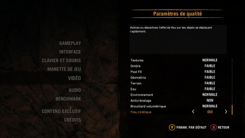 Far Cry Primal : Etude des réglages graphiques disponibles