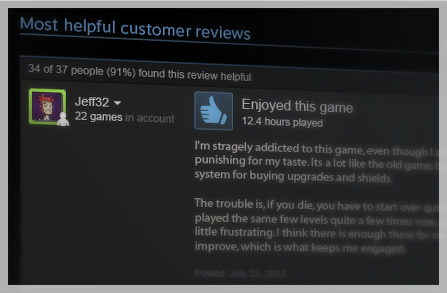 Review Steam - Valve doit-il repenser son système de notation ?