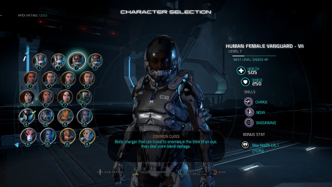 Mass Effect Andromeda : la sélection de personnage en multijoueur teasée par BioWare