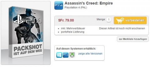 Assassin's Creed Empire : De nouvelles fuites sur le lieu et le héros