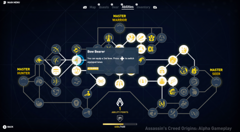 E3 2017 : Assassin's Creed Origins - Un aperçu de l'arbre de compétences
