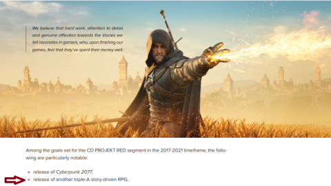 CD Projekt sortira un autre RPG AAA d'ici 2021