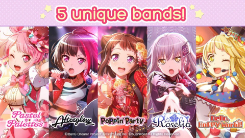 BanG Dream Girls Band Party : un jeu musical pour smartphones avec des covers d'anime