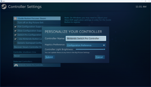 La manette Switch Pro Controller devient compatible avec Steam