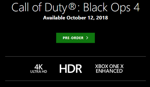 Call of Duty : Black Ops IIII - 4K et HDR sur Xbox One X