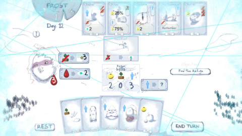 Frost : le jeu mélangeant survie et deckbuilding arrive sur consoles