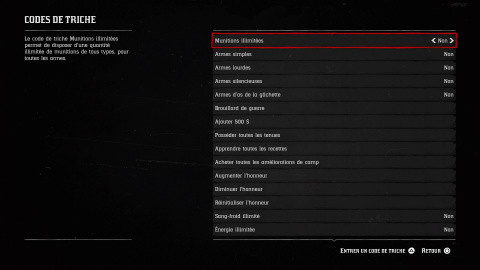Red Dead Redemption 2 : cheat codes PS4, la liste complète