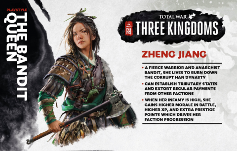Total War : Three Kingdoms - Zheng Jiang se présente dans un trailer in-engine