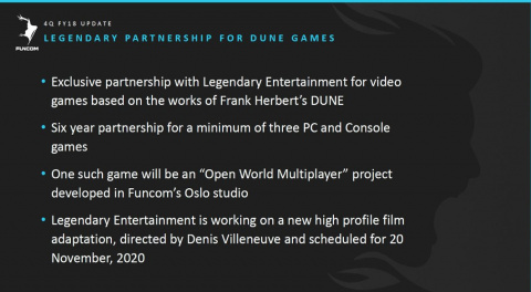 Funcom (Conan Exiles) va développer trois jeux basés sur les romans Dune