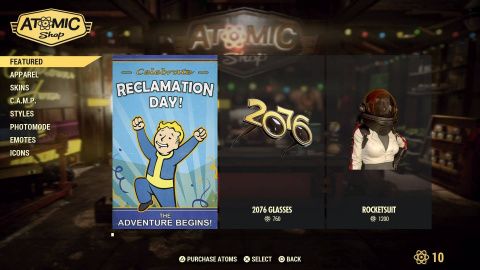 Fallout 76 : la boutique in-game va accueillir des objets non-cosmétiques