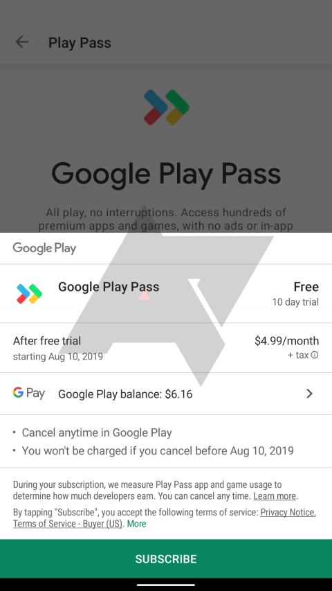 Google teste discrètement son service d'abonnement pour Android