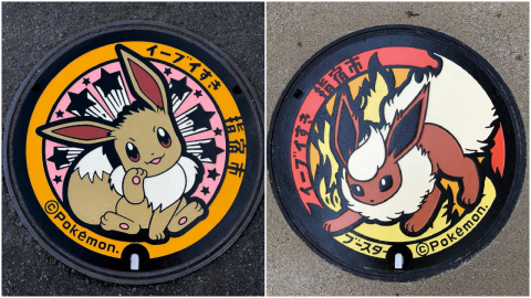 Des bouches d'égout Pokémon installées au Japon