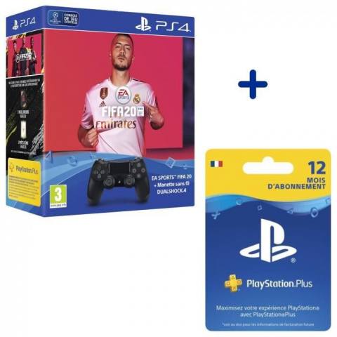 Black Friday : Pack FIFA 20 + Manette DualShock Noire V2 + Abonnement 12 Mois PS Plus en promotion