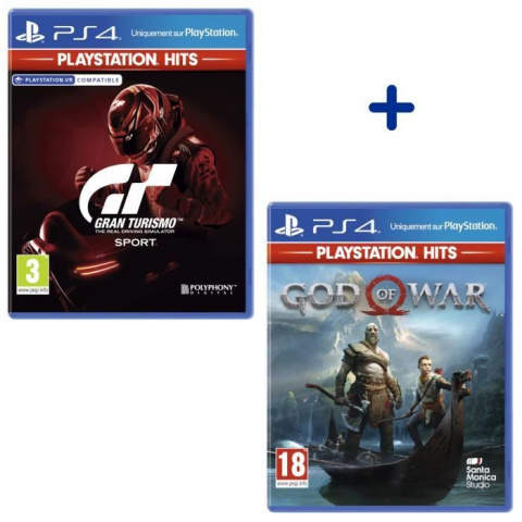 Black Friday : Pack 2 Jeux PlayStation Hits : GT Sport + God Of War à 24,99€ au lieu de 39,99€