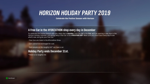 Forza Horizon 4 : Playground Games offre une voiture par jour en décembre