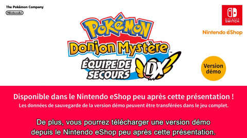 Pokémon Donjon Mystère Équipe de Secours va revenir sur Switch avec une version DX