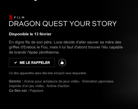 Dragon Quest : Your Story arrive le 13 février sur Netflix