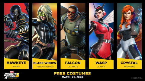 Marvel Ultimate Alliance 3 : une nouvelle fournée de costumes arrive