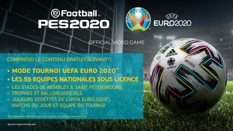 eFootball PES 2020 : La mise à jour UEFA EURO 2020 est reportée