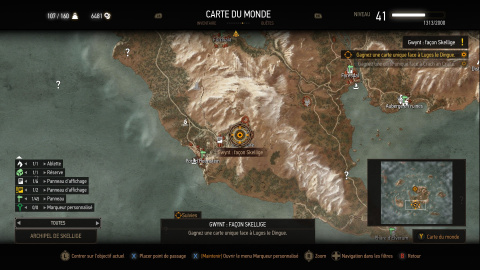 The Witcher 3 : Blood and Wine - Cartes de Gwynt de Skellige