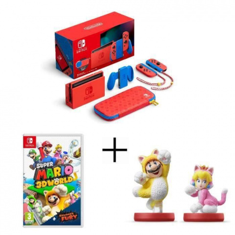 Bon plan Nintendo : La console Mario + le jeu Mario 3D World + Amiibo Chat & Peach