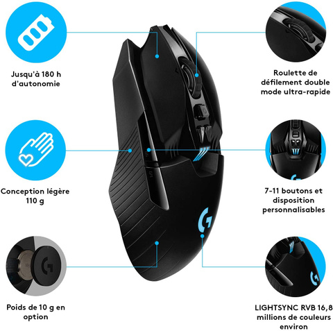 -33% sur la souris gamer sans fil Logitech G903 Lightspeed