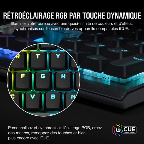 Le clavier mécanique Corsair K60 RGB Low Profile en promo pour la Gaming Week