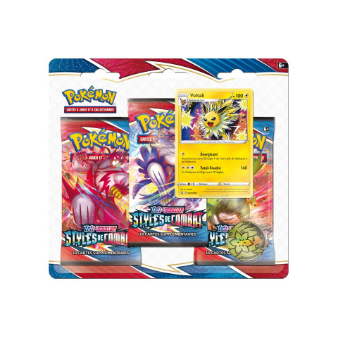 Pokémon TCG : le Pack de 3 boosters Épée et Bouclier - Styles de Combats en promotion