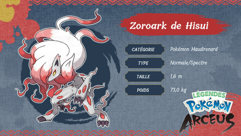Légendes Pokémon Arceus : Tout savoir sur Zorua et Zoroark d'Hisui !