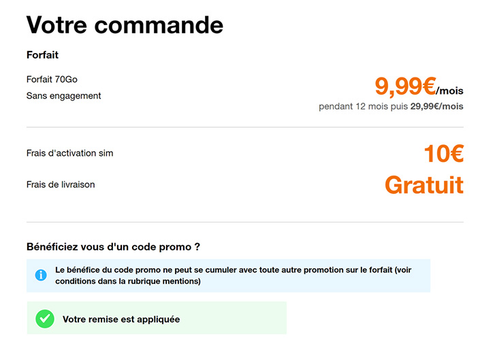 Même Orange casse le prix de son forfait mobile 70Go sans engagement pour le Black Friday !