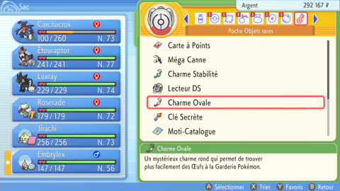 Pokémon Diamant Perle : Charmes Chroma / Stabilité / Ovale, où les trouver, leur utilité, notre guide