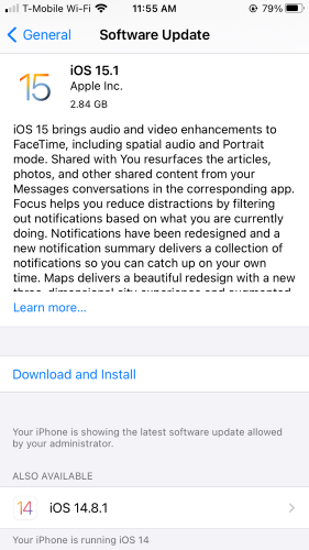 Apple veut vous forcer à passer à iOS 15 !