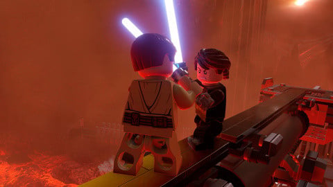 LEGO Star Wars The Skywalker Saga: Jedi can fly...chaining combos on a Padawan!