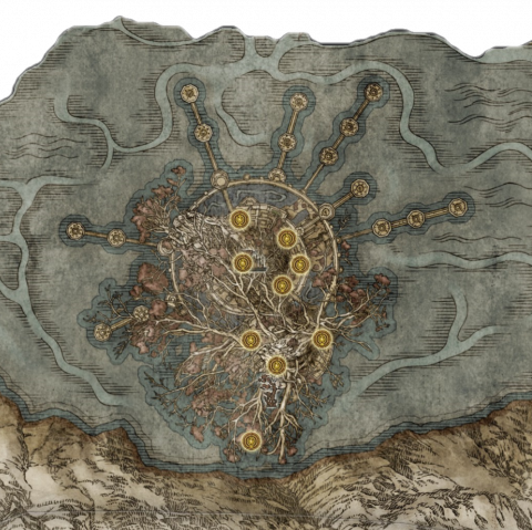 Elden Ring Map: The Underworld map, recreated in HD, with all Places of Mercy!