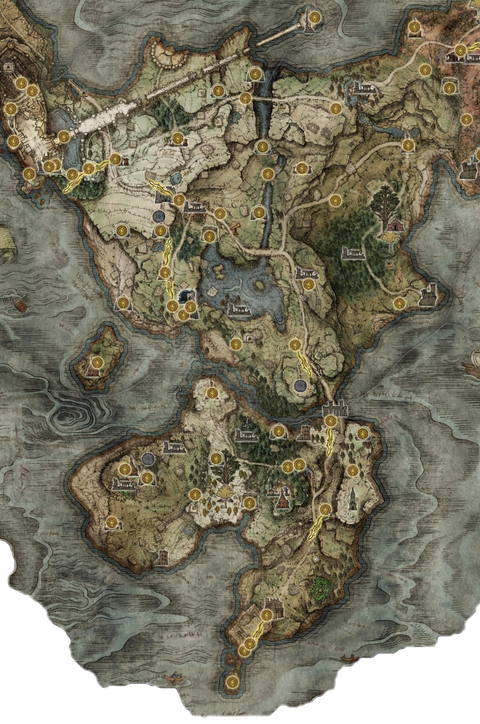 Elden Ring, Map: The map of the underworld recreated in HD, with all the sites of grace!