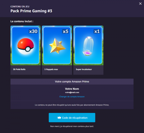 Pokémon GO, récompenses Prime Gaming #3 : comment les obtenir ?