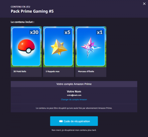 Pokémon GO, récompenses Prime Gaming #5 : comment les obtenir ?