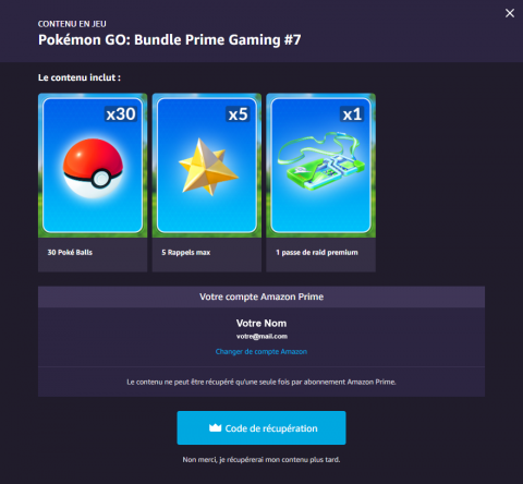 Pokémon GO, récompenses Prime Gaming #7 : comment les obtenir ?