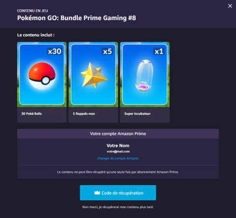 Pokémon GO, récompenses Prime Gaming #8 : comment les obtenir ?