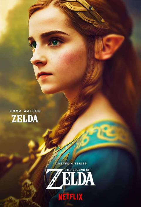 Before Tears of The Kingdom, a Netflix Zelda Series?  An artist imagines the rendering with a cast of stars