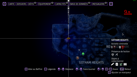 L'emplacement de tous les batarangs