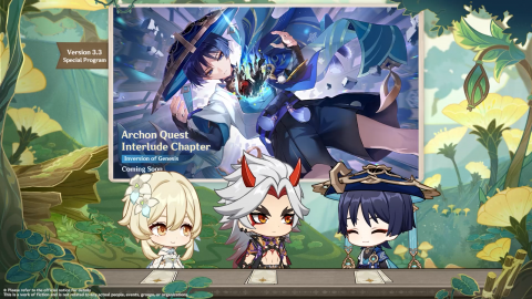 Genshin Impact, le résumé des annonces pour la version 3.3 du jeu ! Nouveaux personnages, événements... 