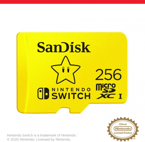 Nintendo Switch : énorme promo sur la carte microSD de 256 Go, qui est à -64%  ! 